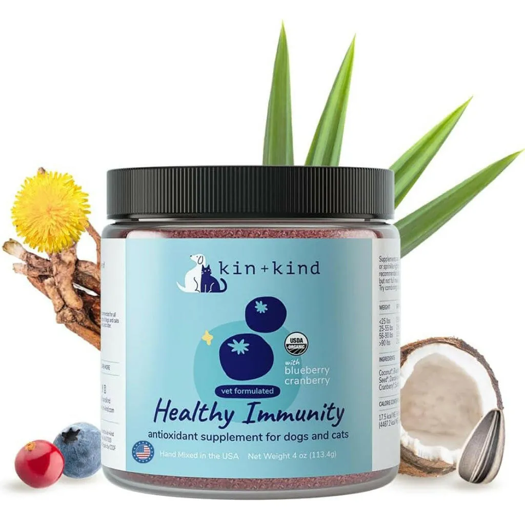 kin kind Organic Healthy Immunity Antioxidant Supplement for Dogs & Cats