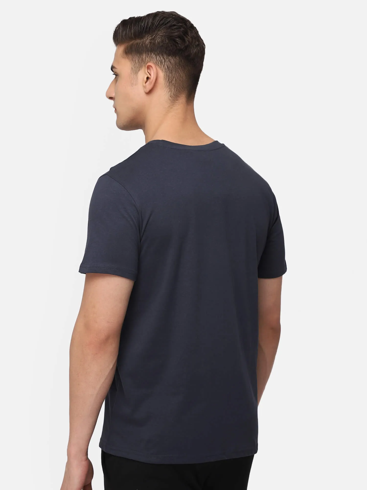 Legacy Round Neck Cotton Rich Half Sleeve Solid Regular fit Cottonpoly T-shirt for Men Comfortable soft Breathable Fabric Stretchable for Everyday Use Ideal for Casualwear
