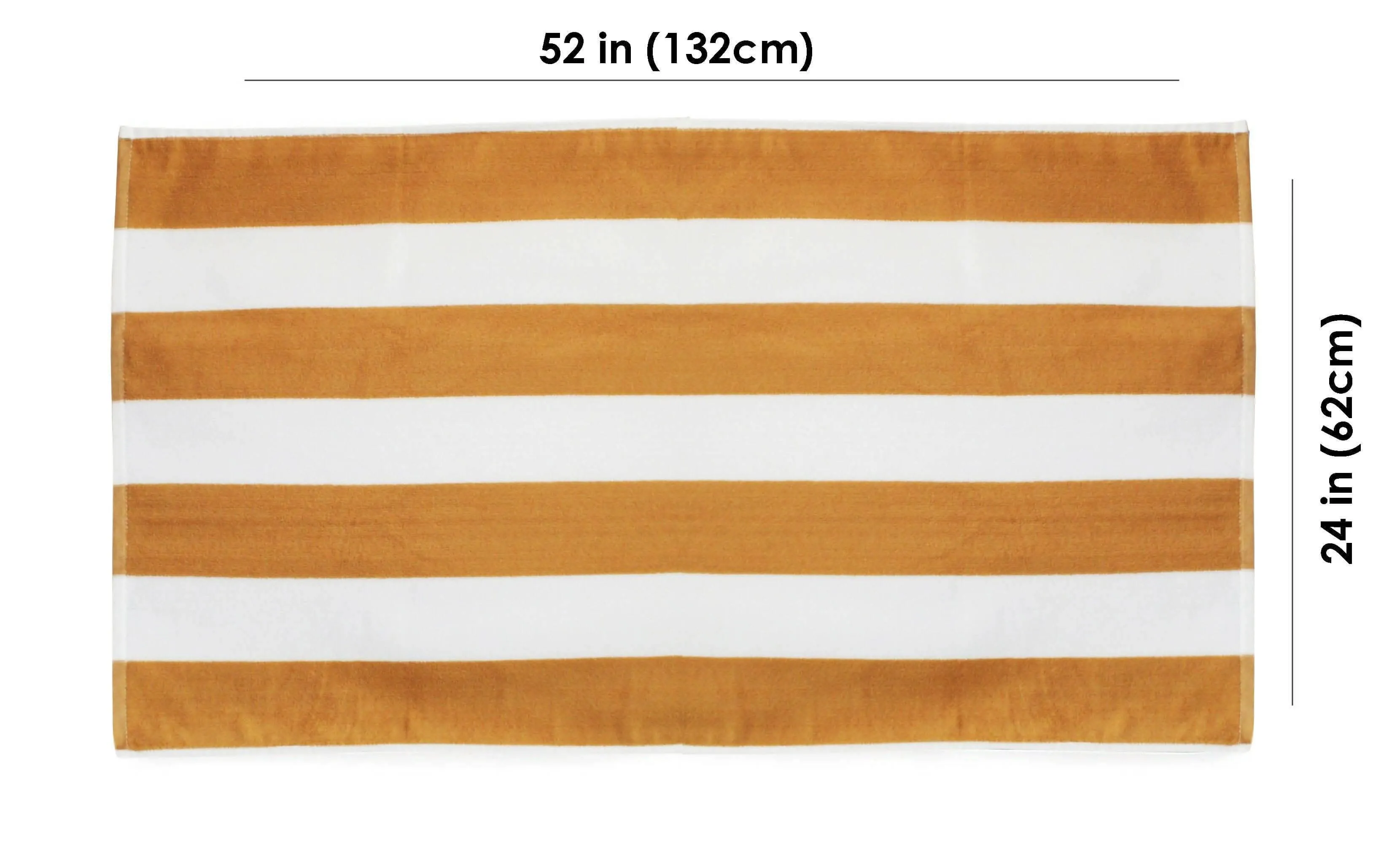 Lushomes Microfibre Towel, Quick Dry Bath Towel for Men Women Kids, Large Size Towel Set of 2, Cabana Stripes, 24 x 52 Inch, home decor Items, 225 GSM (62x132 Cms, Set of 2, Beige Combo)