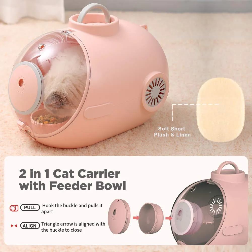 Mclovin's Pet Submarine Hard-Shell Travel Pet Carrier - Pink