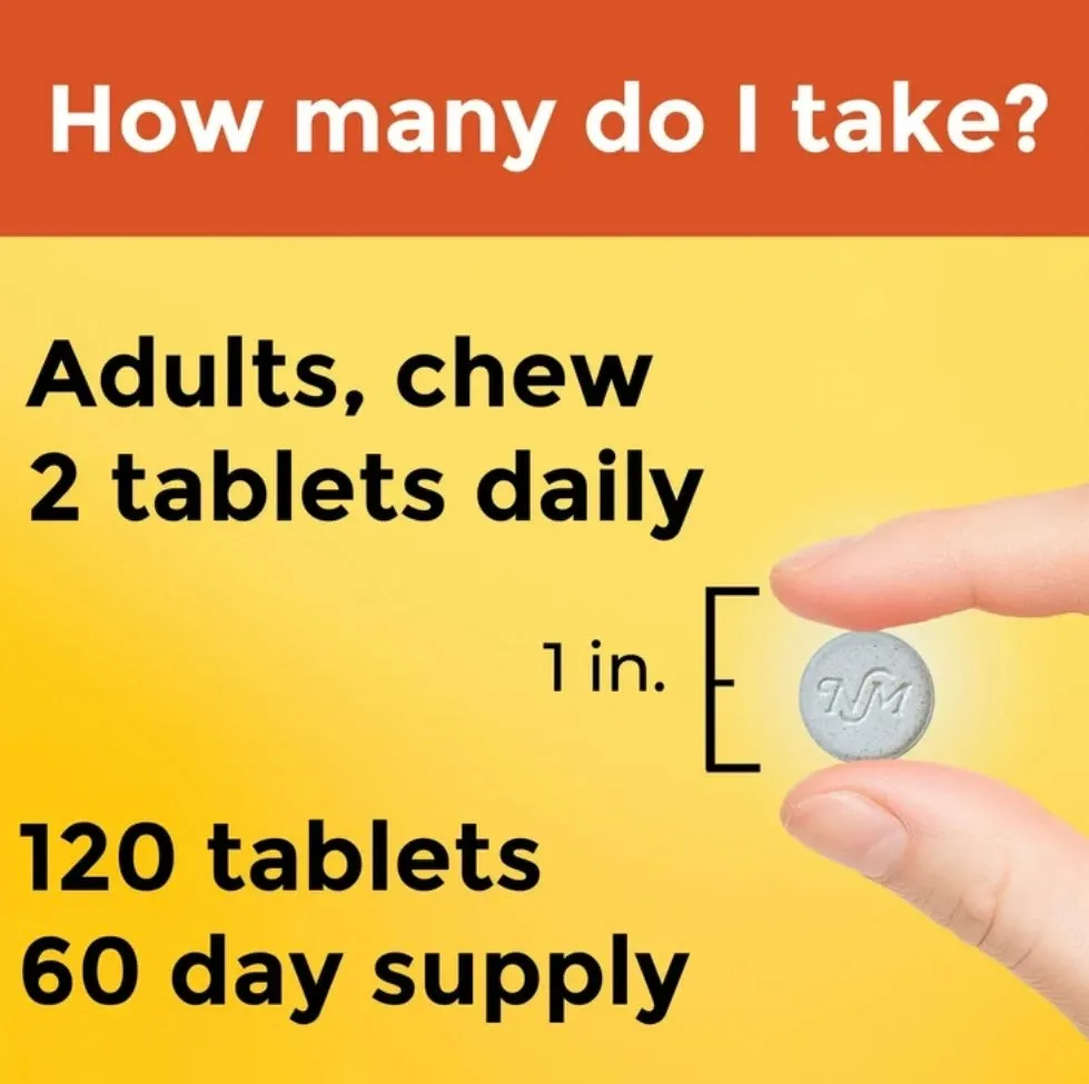 Nature Made Extra Strength Dosage Chewable Vitamin C 1000 mg Per Serving Tablets, 120 Count