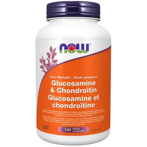 NOW Foods Glucosamine & Chondroitin Extra Strength, 750/600mg Tabs, 120 ct