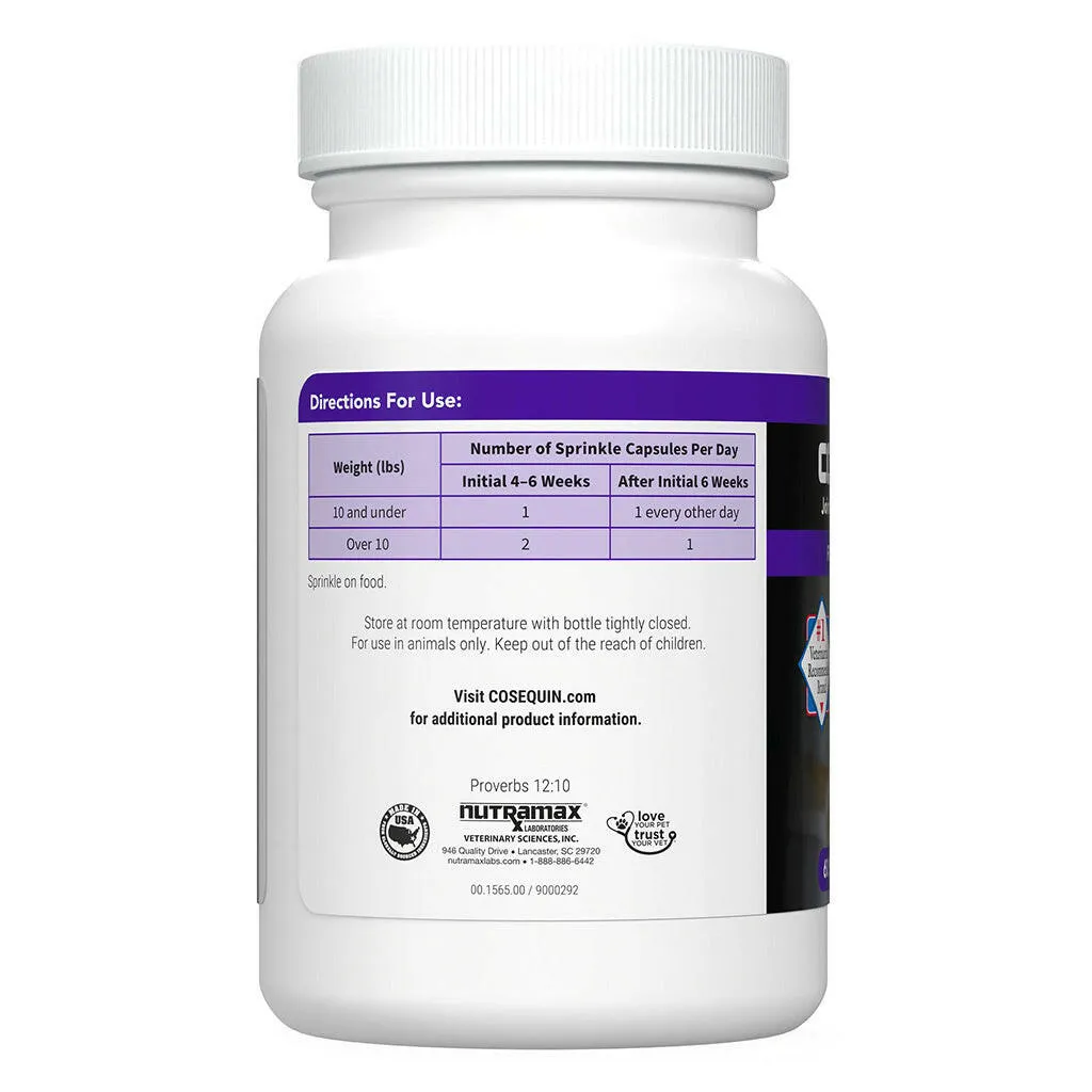 Nutramax Cosequin Senior Joint Health Supplement for Cats – Plus Immune Support and Skin & Coat Health, 60 Sprinkle Capsules