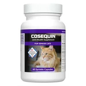 Nutramax Cosequin Senior Joint Health Supplement for Cats – Plus Immune Support and Skin & Coat Health, 60 Sprinkle Capsules