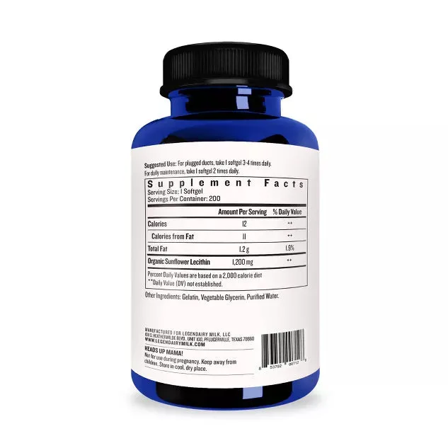 Organic Sunflower Lecithin Lactation Blend - 200 Capsules