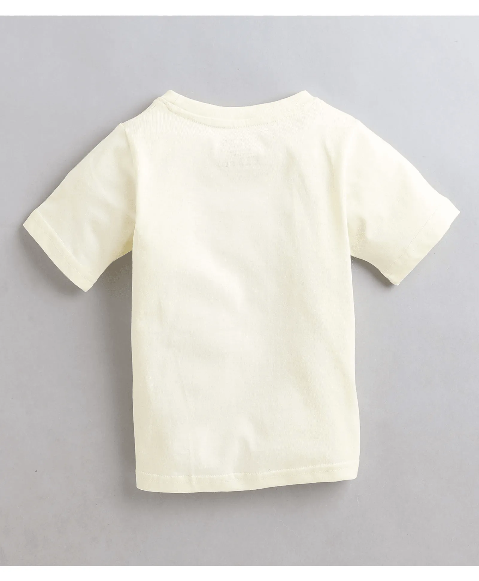 Polka Tots Half Sleeves Car Racing Print Tshirt - White