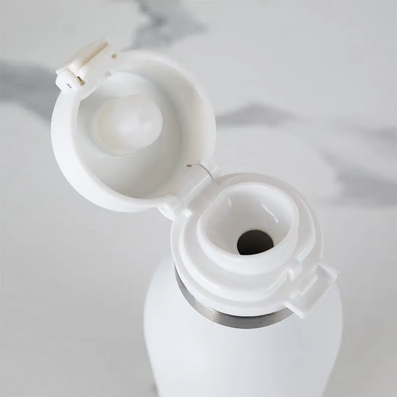 Pristine Sip Hot & Cold Thermos Water Bottle (White) - 750 ML
