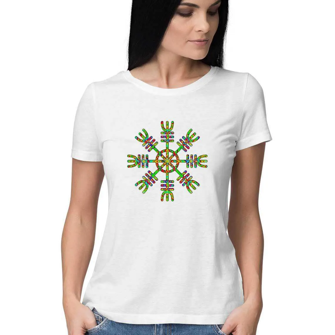 Psychedelic Viking's Compass Women's T-Shirt
