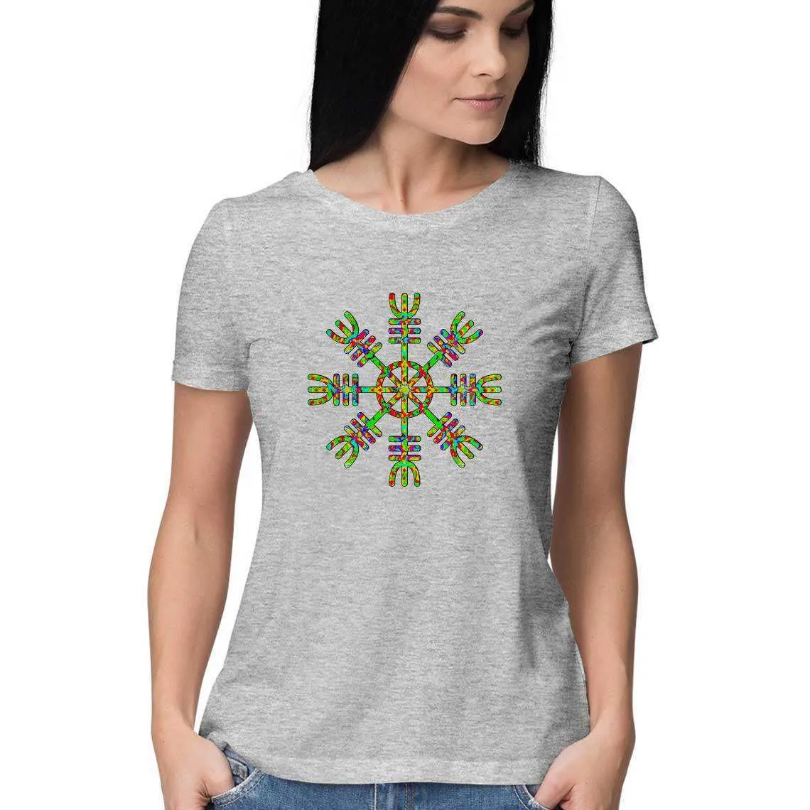 Psychedelic Viking's Compass Women's T-Shirt