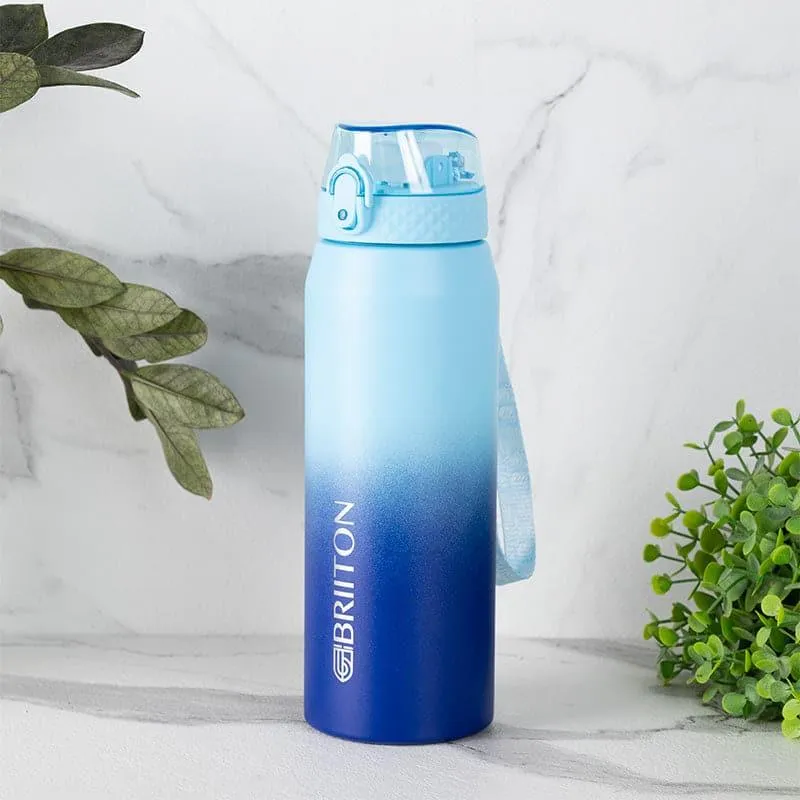 Quench Calm Hot & Cold Thermos Water Bottle (Dark Blue & Light Blue) - 750 ML