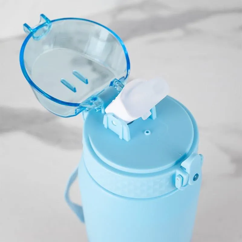 Quench Calm Hot & Cold Thermos Water Bottle (Dark Blue & Light Blue) - 750 ML