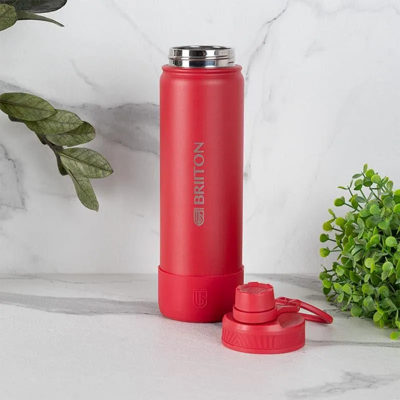 Quench Chic 750 ML Hot & Cold Thermos Water Bottle (Red & Blue) - Set Of Two