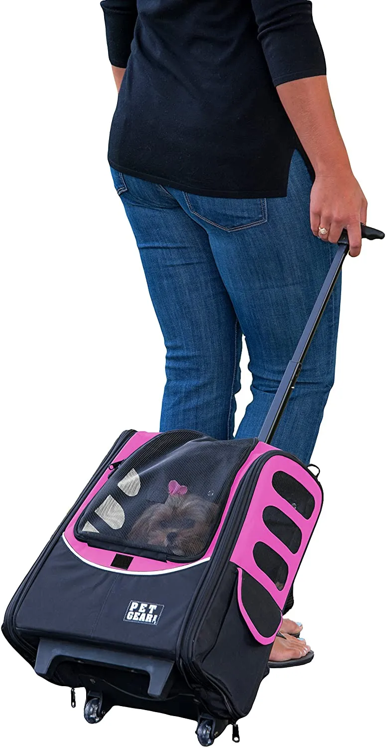 Roller Backpack Pet Carrier for pets up to 15 lbs - Pet Gear I-GO2 Escort Pet Carrier