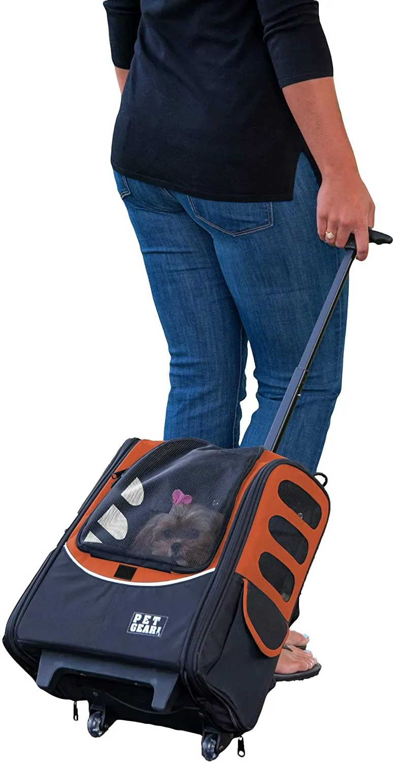 Roller Backpack Pet Carrier for pets up to 15 lbs - Pet Gear I-GO2 Escort Pet Carrier