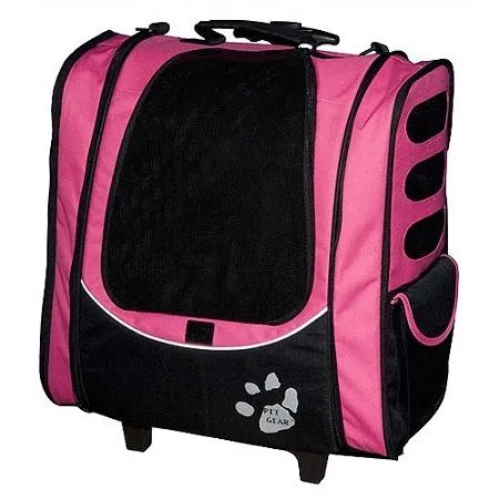 Roller Backpack Pet Carrier for pets up to 15 lbs - Pet Gear I-GO2 Escort Pet Carrier