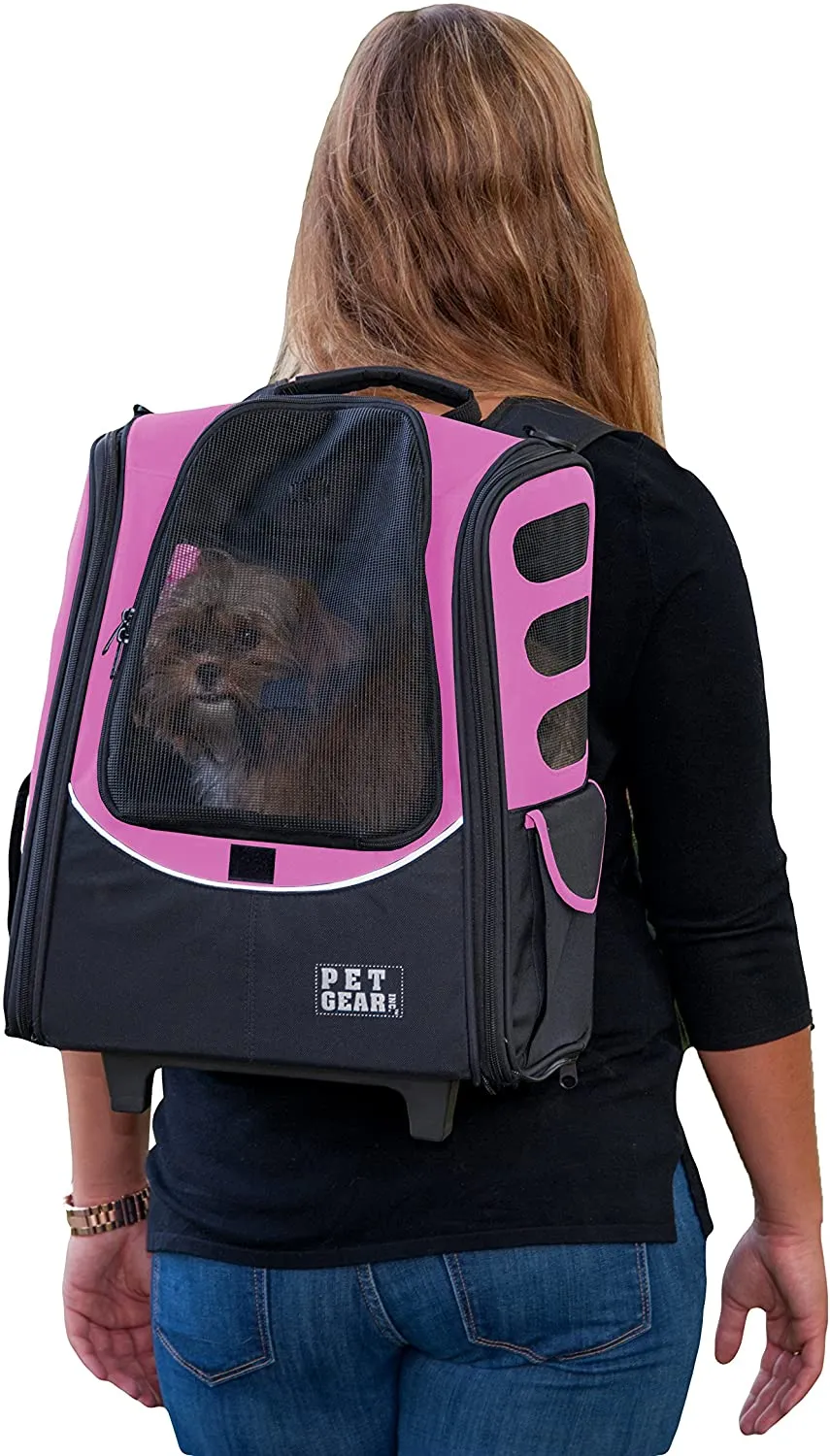 Roller Backpack Pet Carrier for pets up to 15 lbs - Pet Gear I-GO2 Escort Pet Carrier