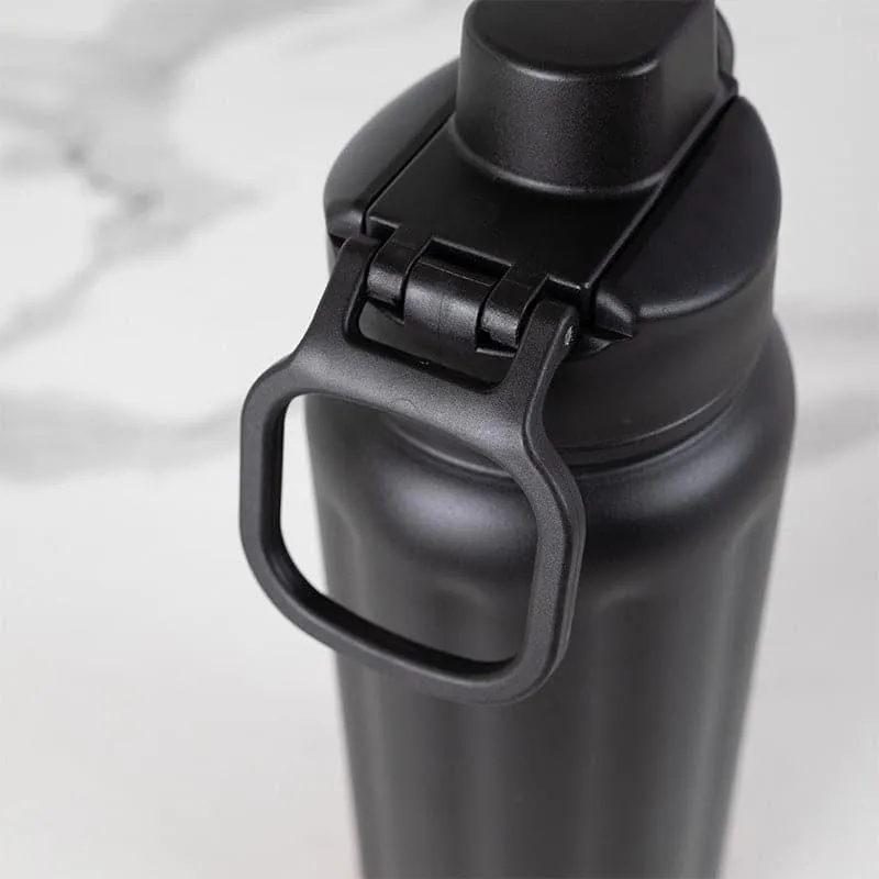 Sip Bliss 750 ML Hot & Cold Thermos Water Bottle (Black & White) - Set Of Two