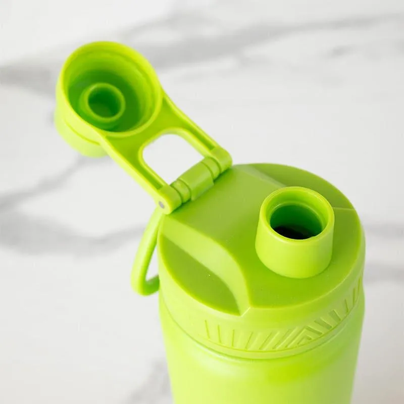 Sip Slay 750 ML Hot & Cold Thermos Water Bottle (White & Green) - Set Of Two