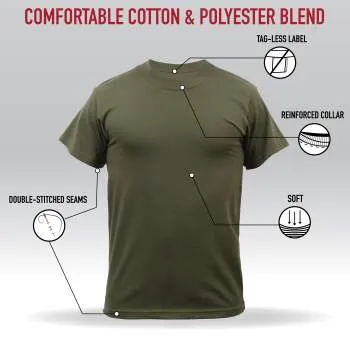 Solid Color Military T-Shirt