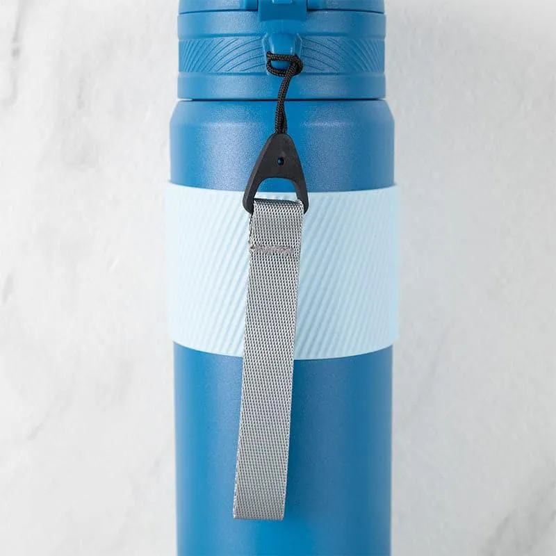 Speed 650 ML Hot & Cold Thermos Water Bottle (Blue & Peach) - Set Of Two