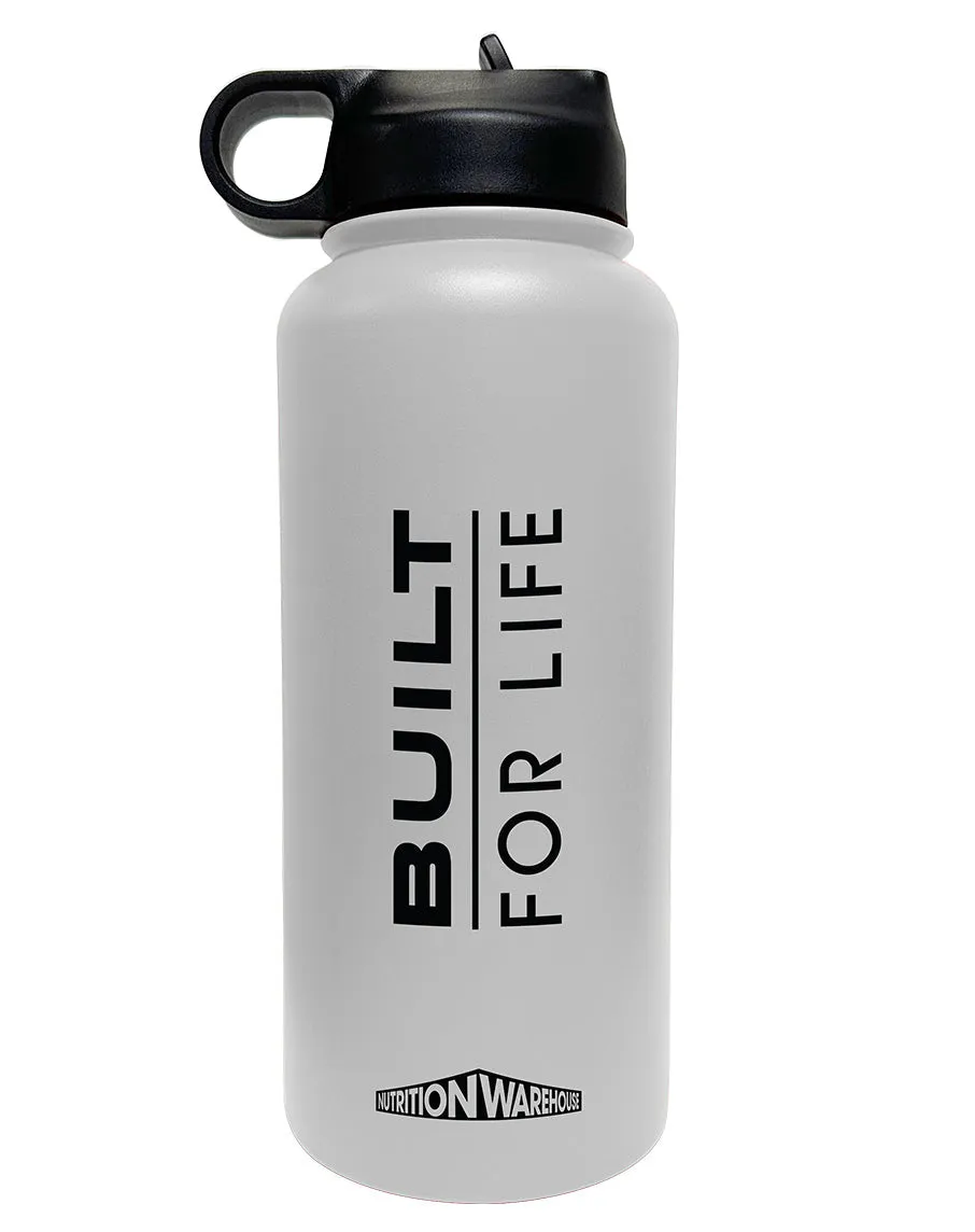 Stainless Steel Drink Bottle (Built For Life) by Nutrition Warehouse