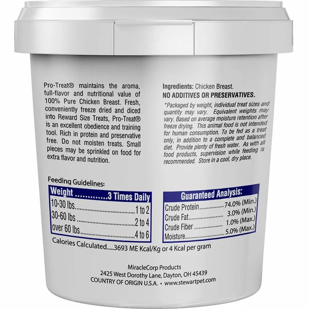 Stewart Pro-Treat Chicken Breast Freeze Dried Dog Treats (Tub) 3oz