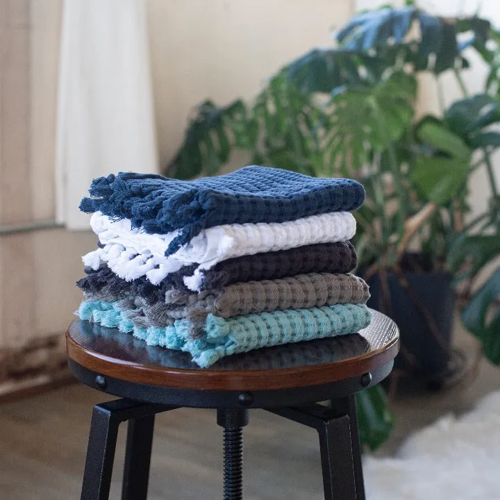 Stone Tassel Hand Towel Set of 2, Modern Style