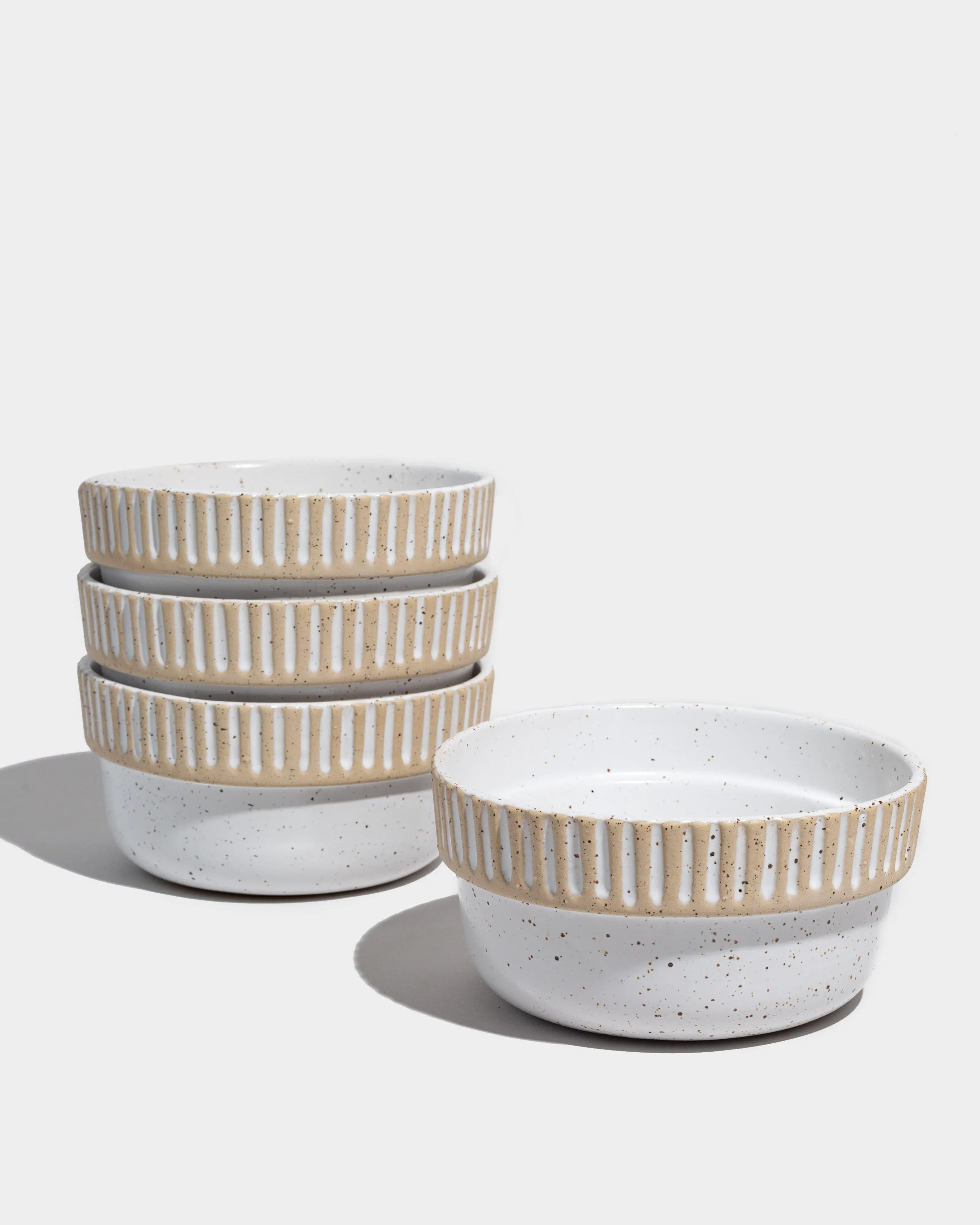 Stoneware Stackable Bowl - Set of 4