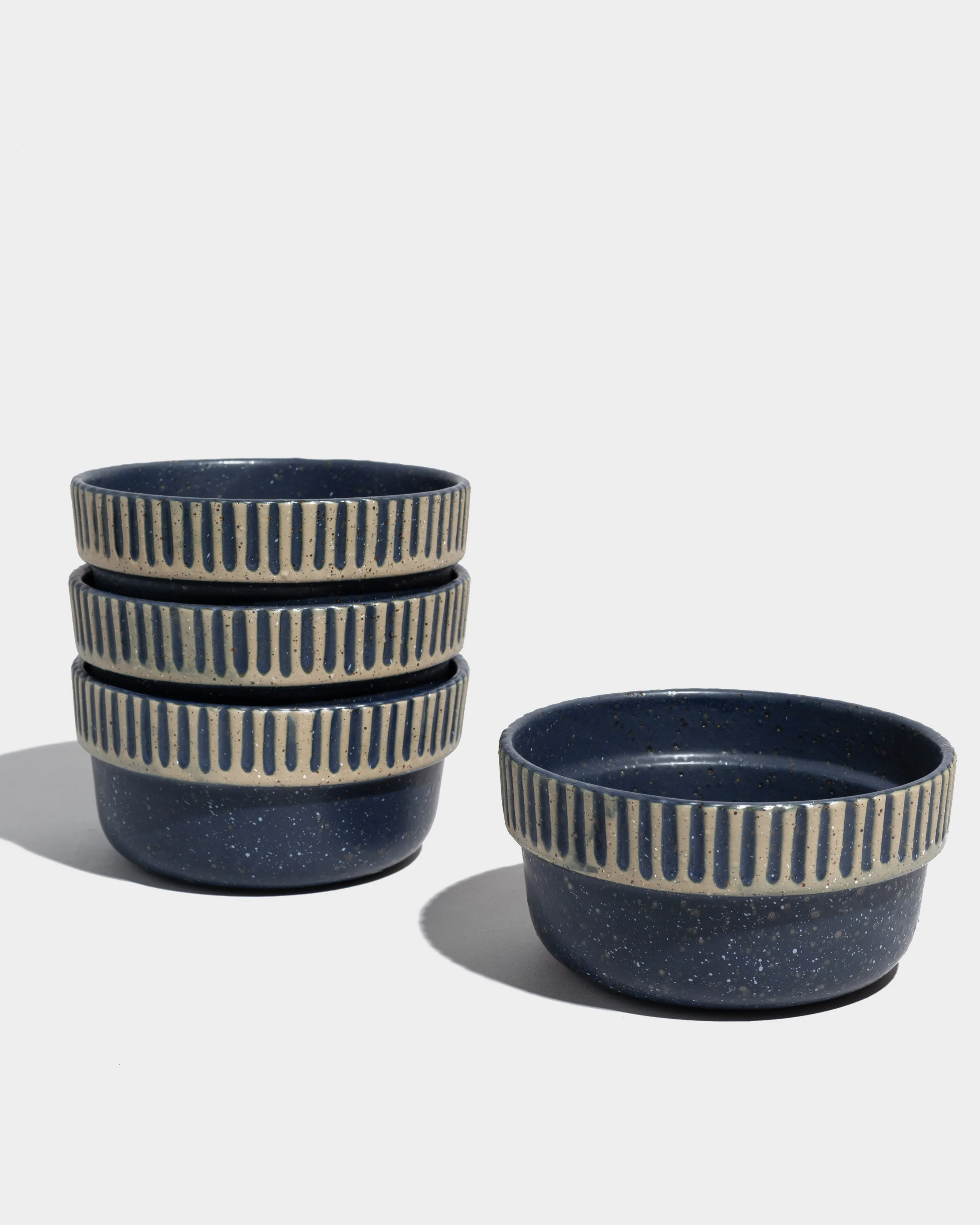 Stoneware Stackable Bowl - Set of 4