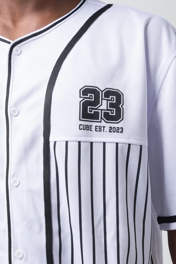 Stripe Basketball Shirt White