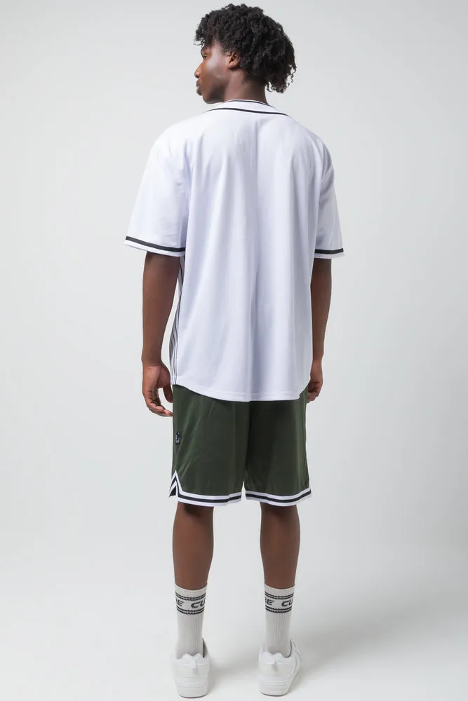 Stripe Basketball Shirt White