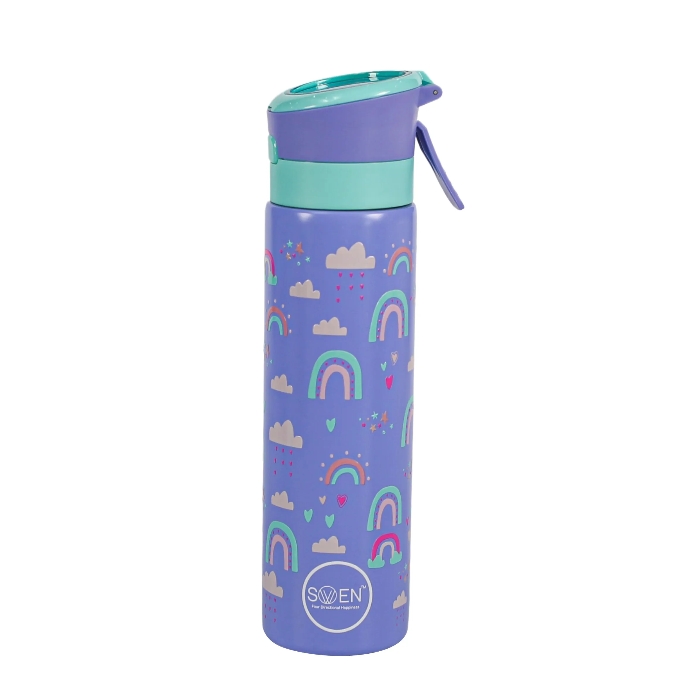 Swen Insulated Stainless Steel Rainbow Theme Mist Bottle, Purple Color - 540ml
