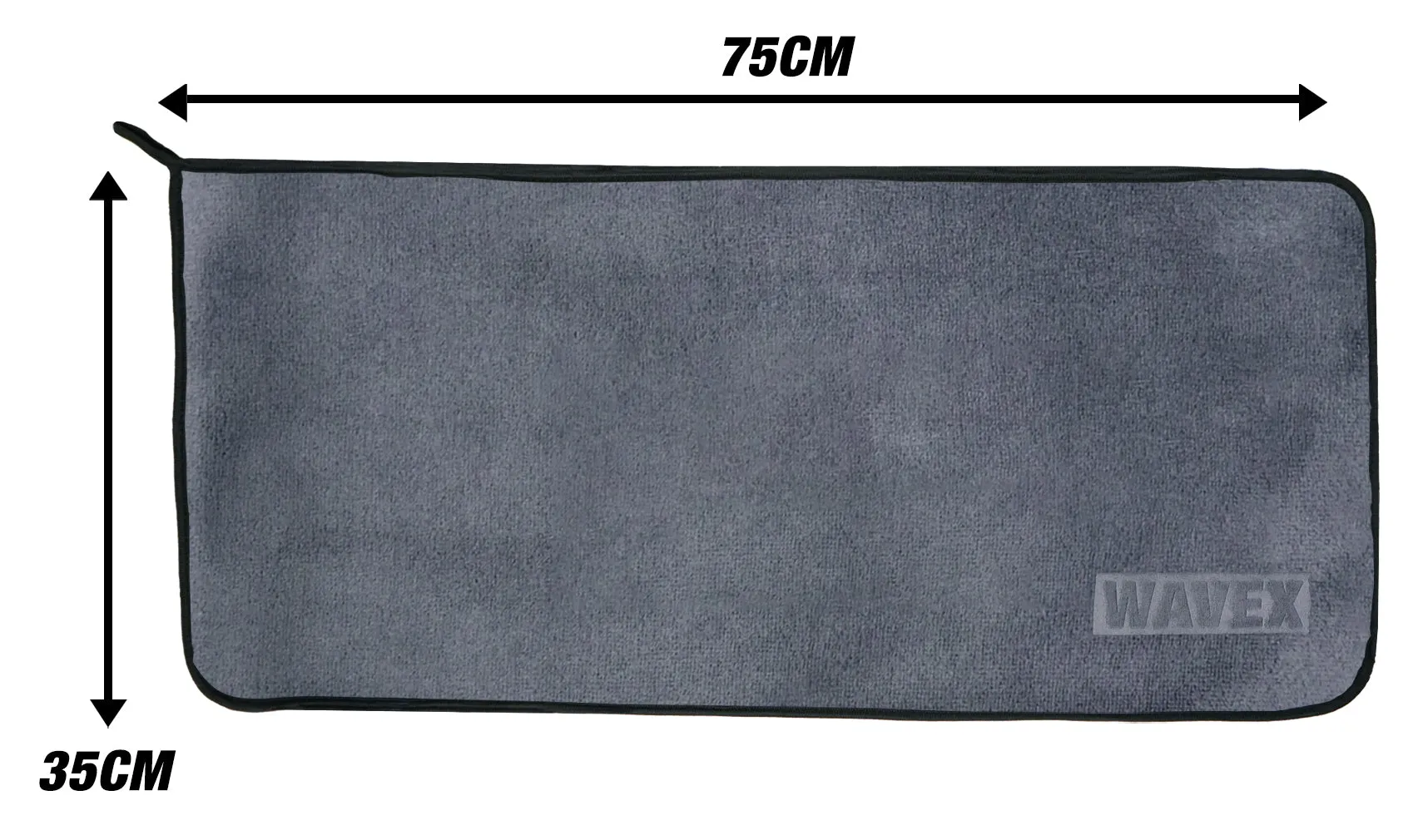 Wavex Microfiber Cleaning Towel  500 GSM, 35x75 cm, Grey  Ultra Soft, Absorbent & Reusable Cloth for Car, Home, Kitchen, Glass, and Multipurpose Cleaning