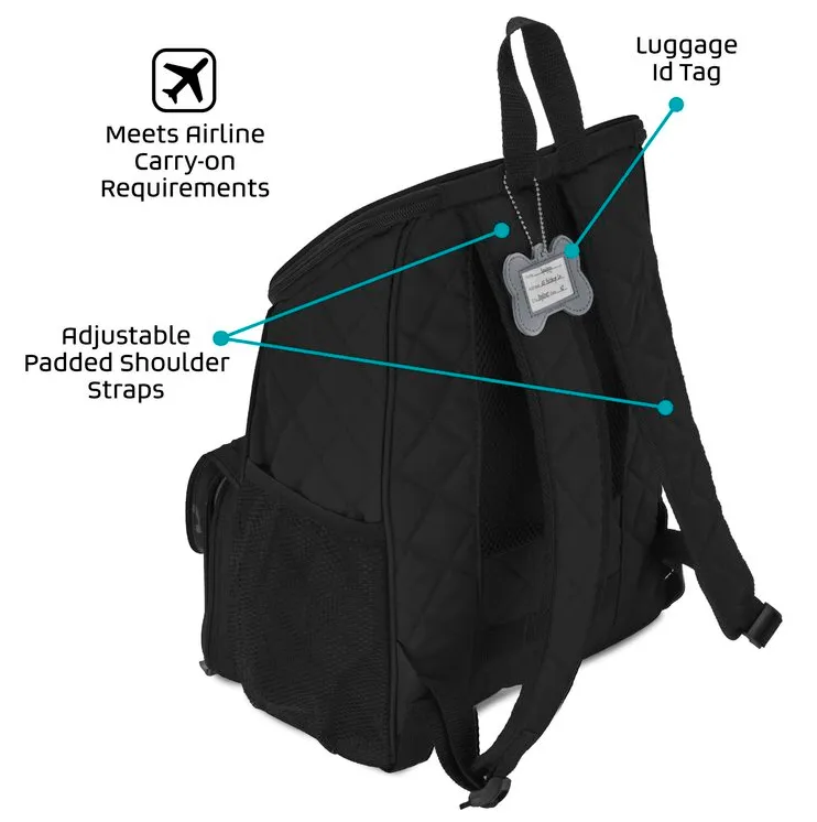 Weekender Backpack ~ Black (All Size Dogs)