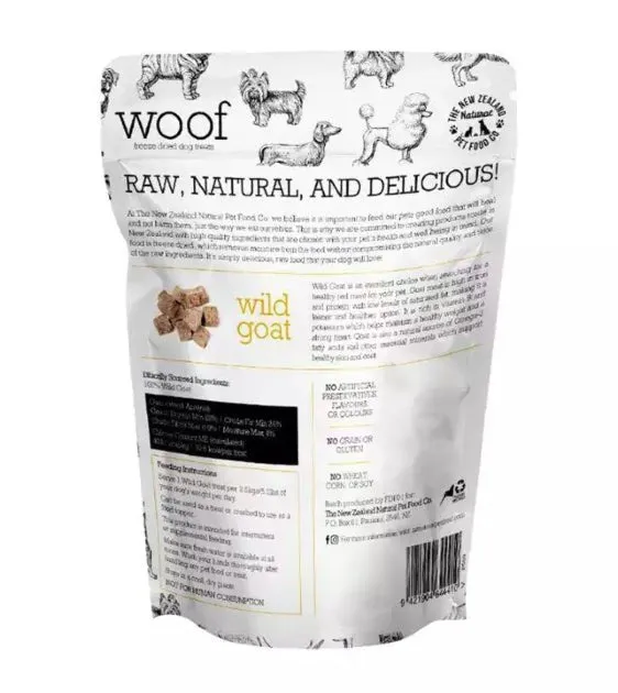 Woof Freeze Dried Raw Wild Goat Dog Treats